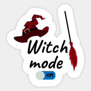 witch mode on "3" Sticker